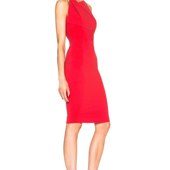 NWT Roland Mouret Black Gabelle Stretch Double Crepe Dress Sz 2-4/FR 36 - Picture 13 of 14